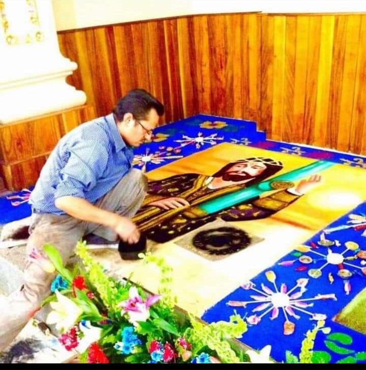 Alfombras y tapetes elaborados por habitantes de Huamantla, obras de arte que impresionan al mundo